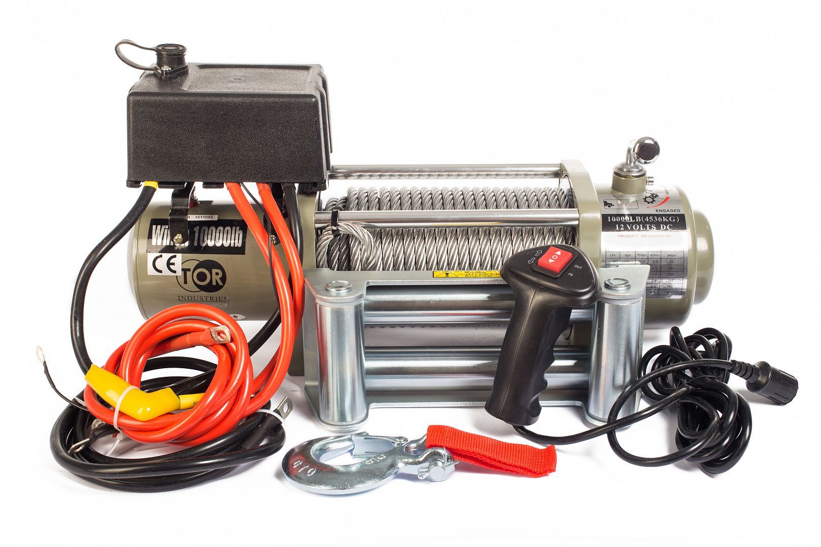 Лебедка автомобильная TOR ЛА S12000 г/п 5443 кг 28 м 12V
