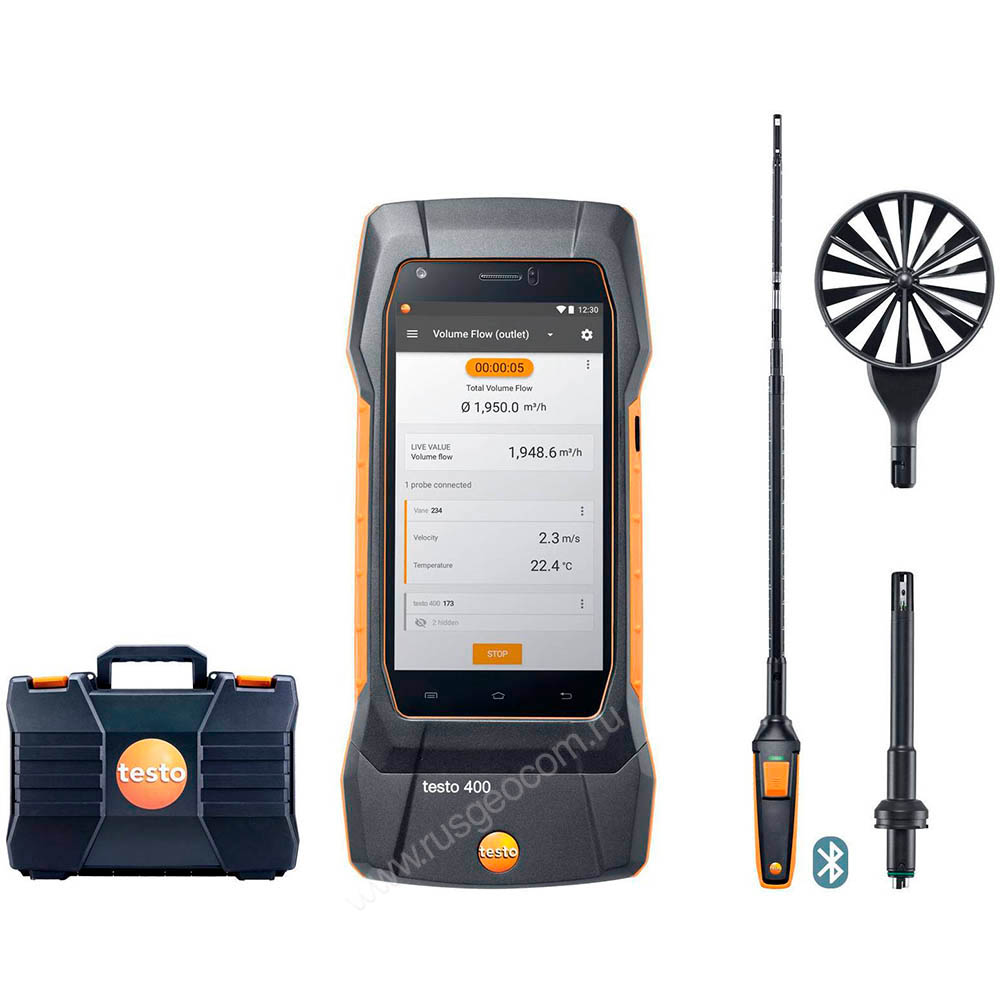 Комплект Testo 400 для вентиляции с зондом с обогреваемой струной
