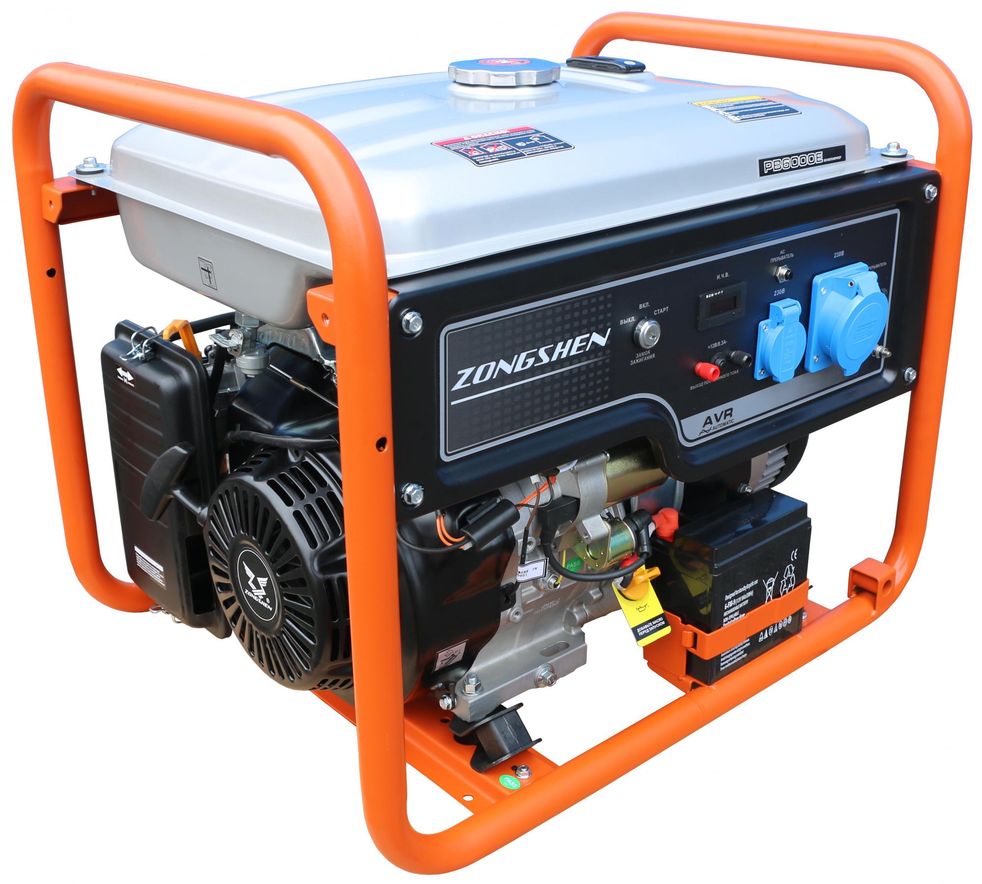 Генератор бензиновый Zongshen PB 6000 E
